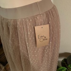 Eden & Olivia Skirts - NWT • taupe skirt with tulle overlay Eden & Olivia Skirts - NWT • taupe skirt with tulle overlay